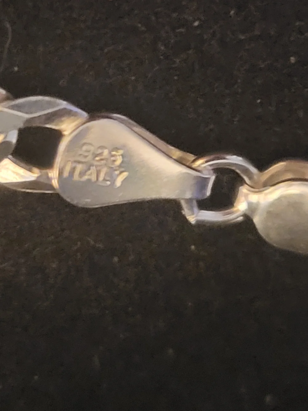 Sterling Silver Men's Cuban Chain Bracelet - Sterling Silver 7.5 Inches